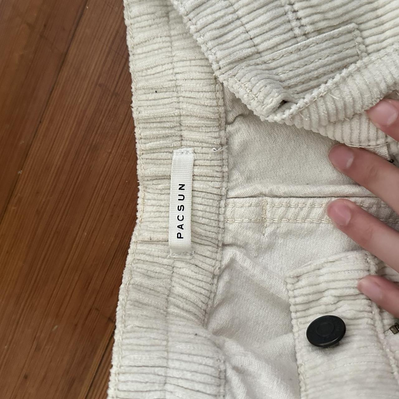 PACSUN cream cargo pants Size s/m Depop