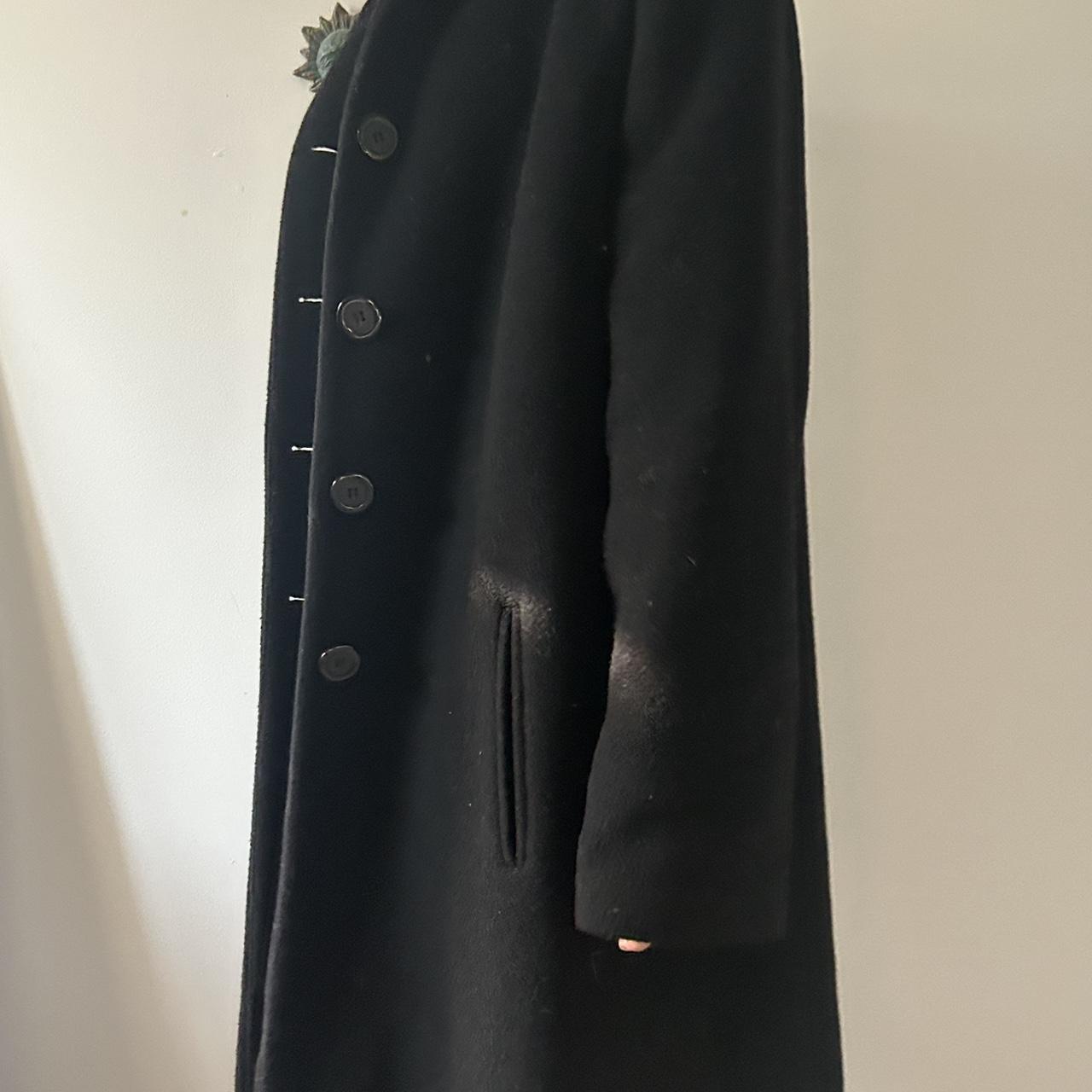 black felt / wool?, lined winter jacket! most... Depop