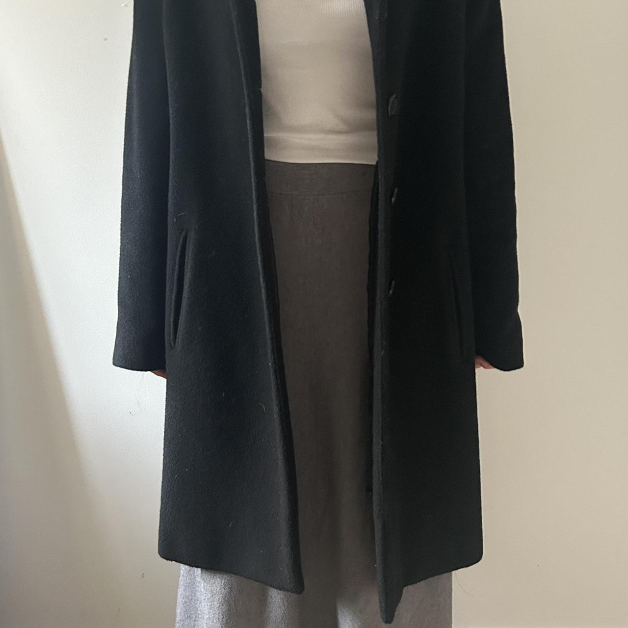 black felt / wool?, lined winter jacket! most... Depop