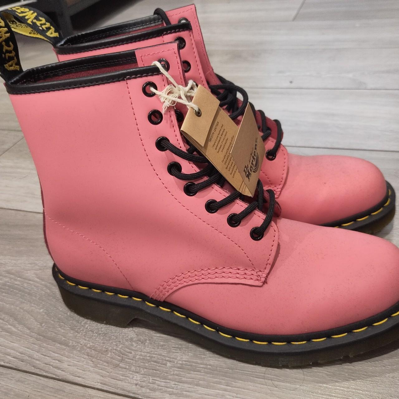 Pink Doc Martens - bought but never worn #Punk... - Depop