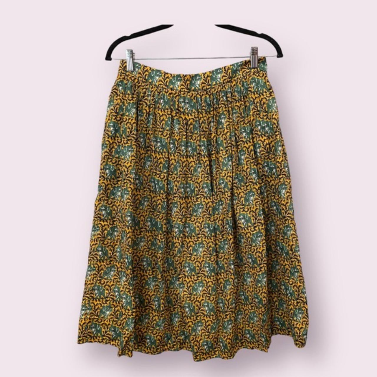 J crew on sale green midi skirt