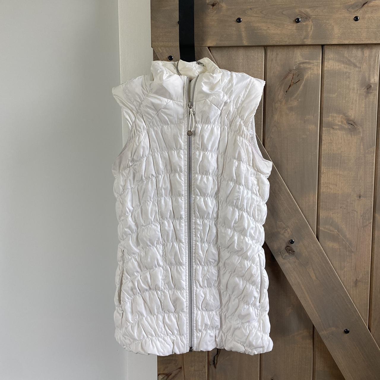 lululemon athleta white puffer vest Depop