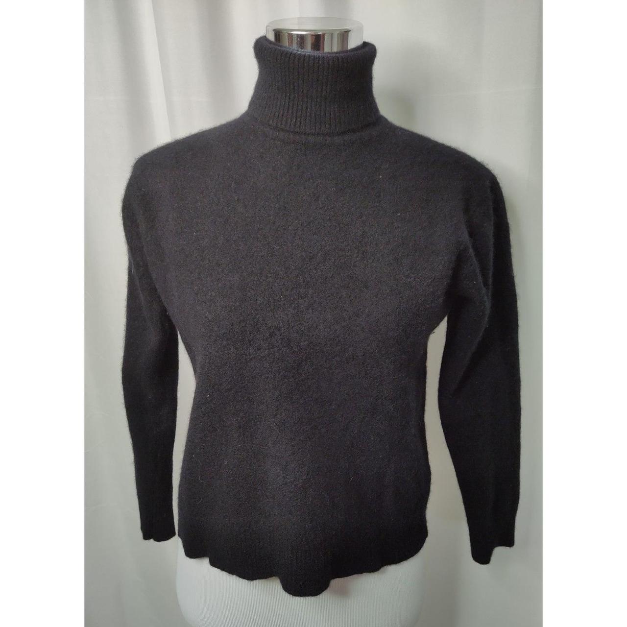 NS Cashmere 2-ply Turtleneck Pullover Cropped... - Depop