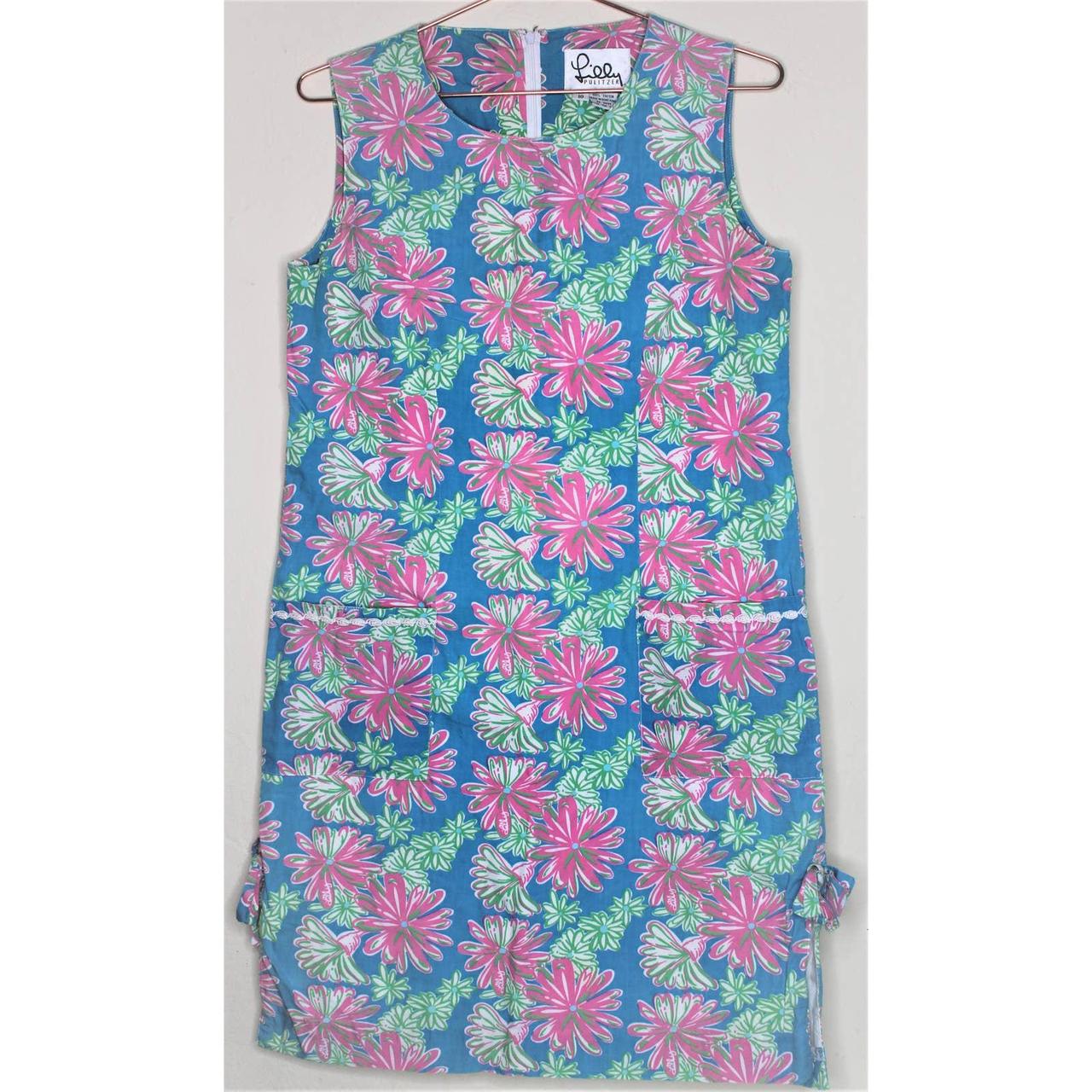 Lilly Pulitzer Women's Blue and Pink Dress