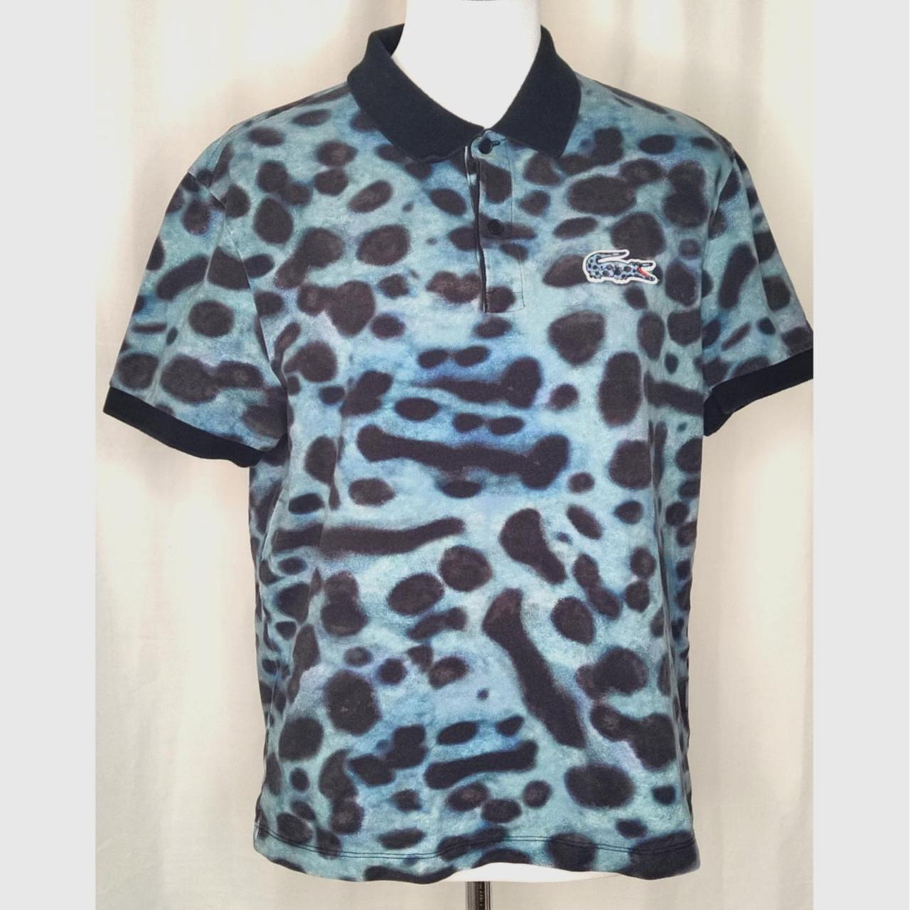 lacoste leopard print polo shirt