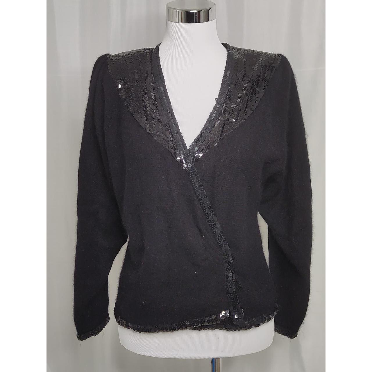 Vintage Giorgio Grati Angora Blend Sequin sold Wrap Front Cardigan Sweater EU 42