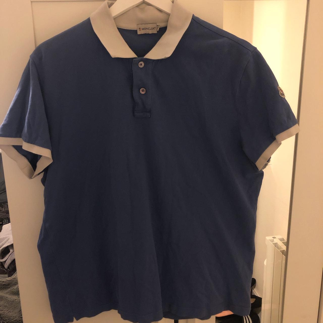 Moncler Men's Blue Polo-shirts | Depop