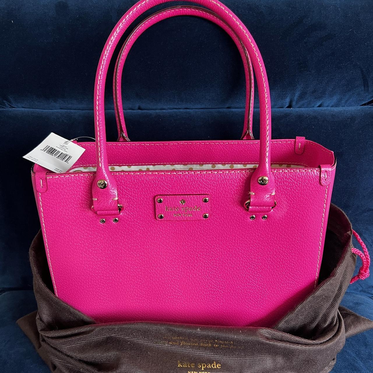 Kate Spade New York Quinn Wellesley Hot Pink Leather sale Purse Bag