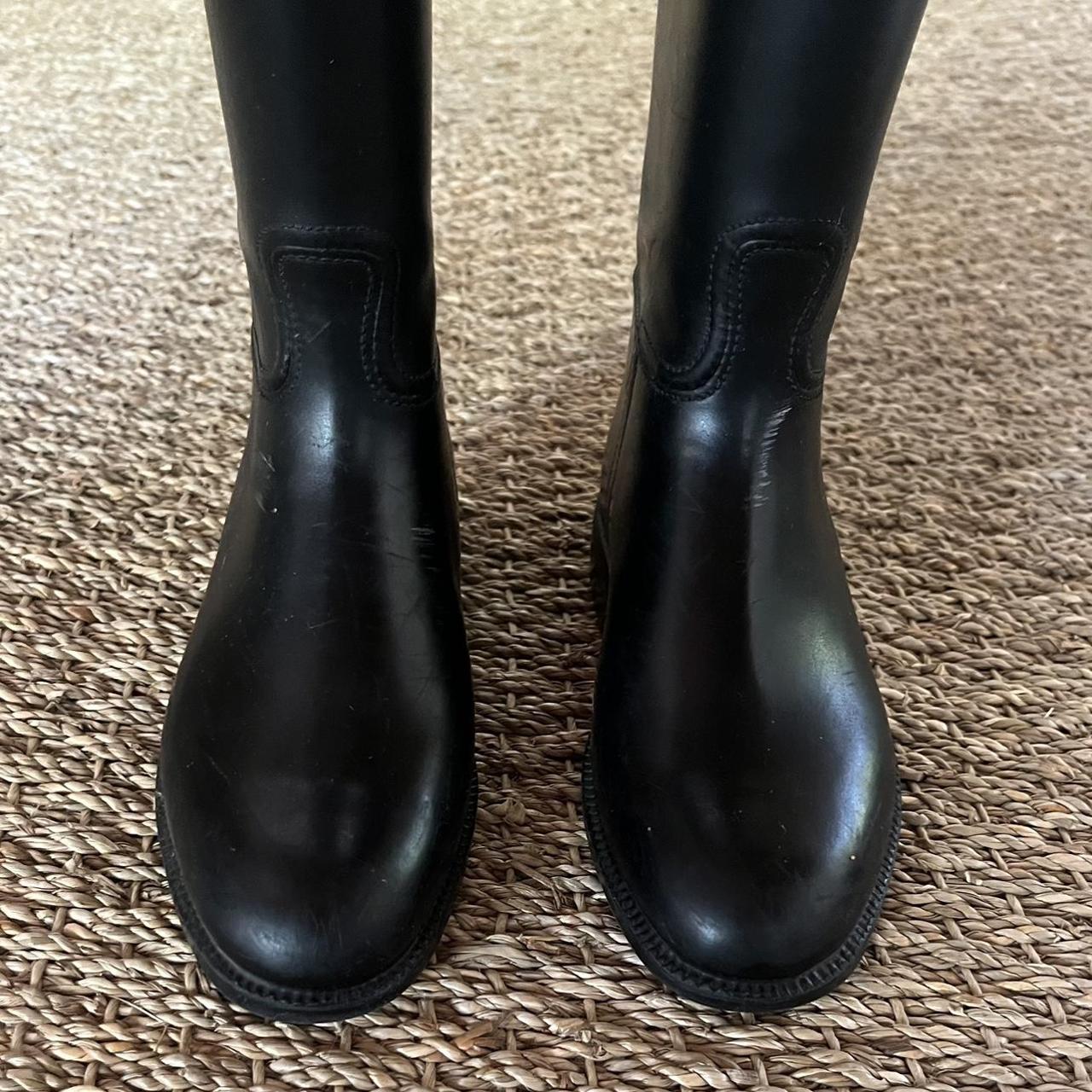 AIGLE boot. Black riding / rain boot. Size 12... Depop