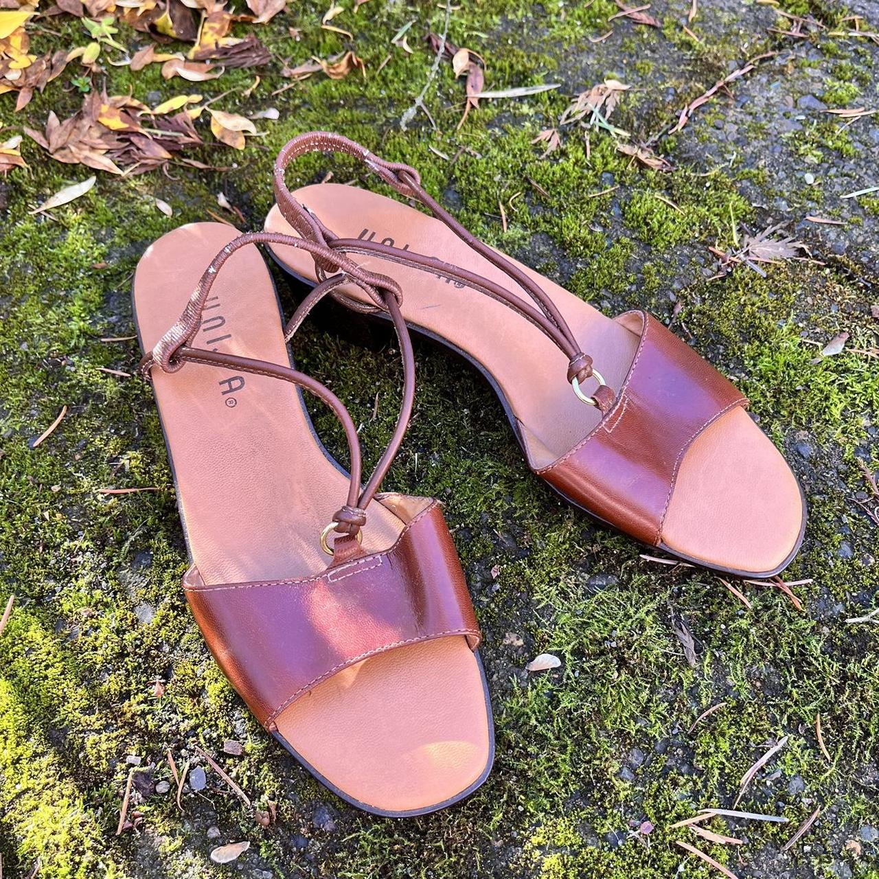 Brown slingback sandals, only worn a few times. Size... - Depop