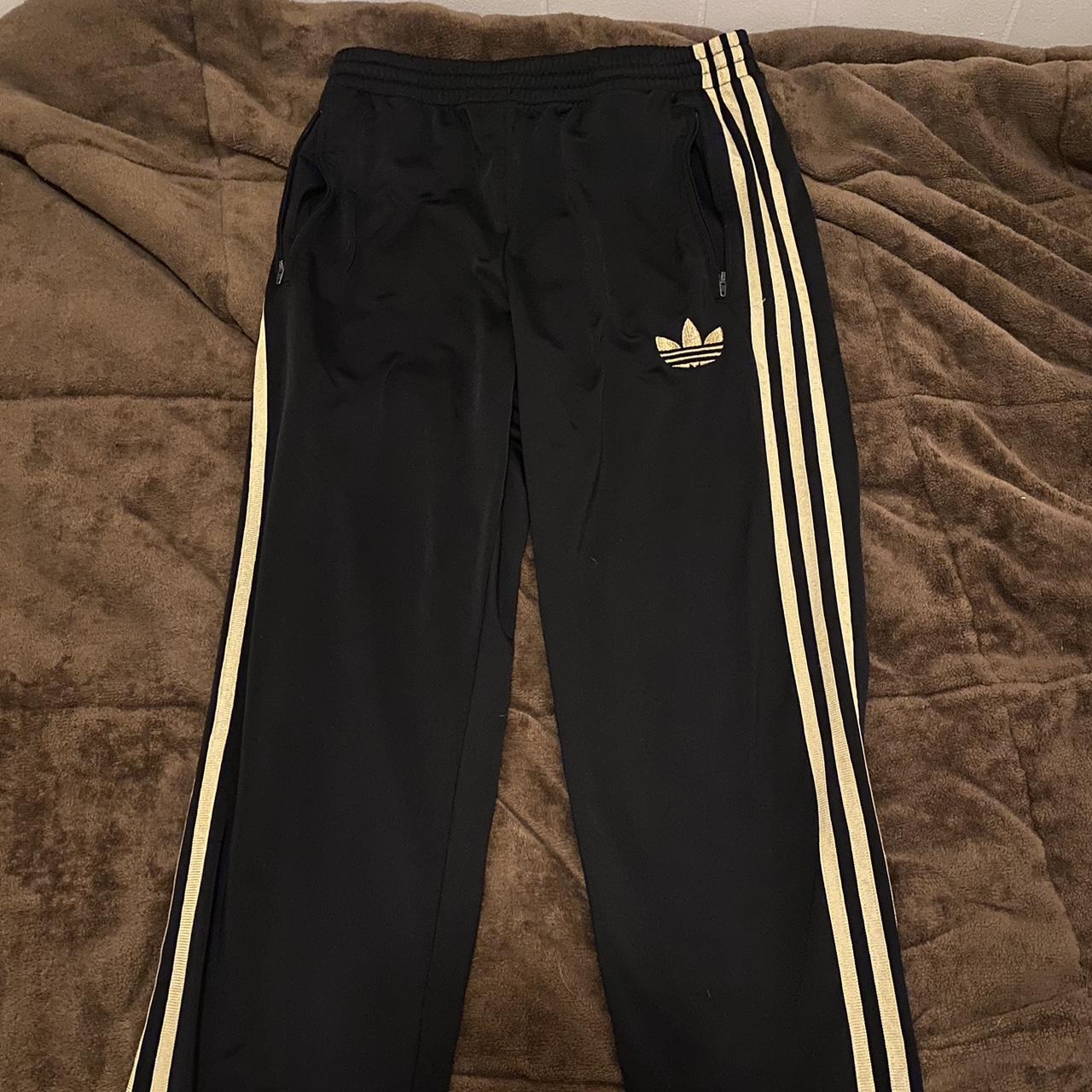 Adidas Mens Black And Gold Joggers Tracksuits Depop 0130