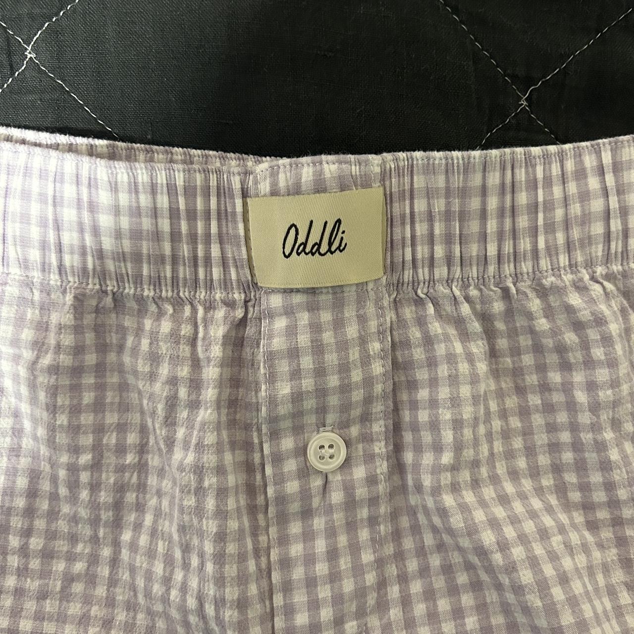 oddli micro boxers in lavender gingham in L/XL... - Depop