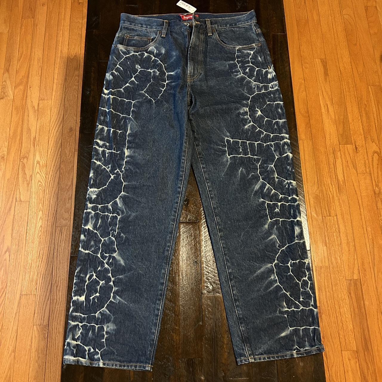 Supreme Shibori Denim , New / Unworn , 32, Loose fit...