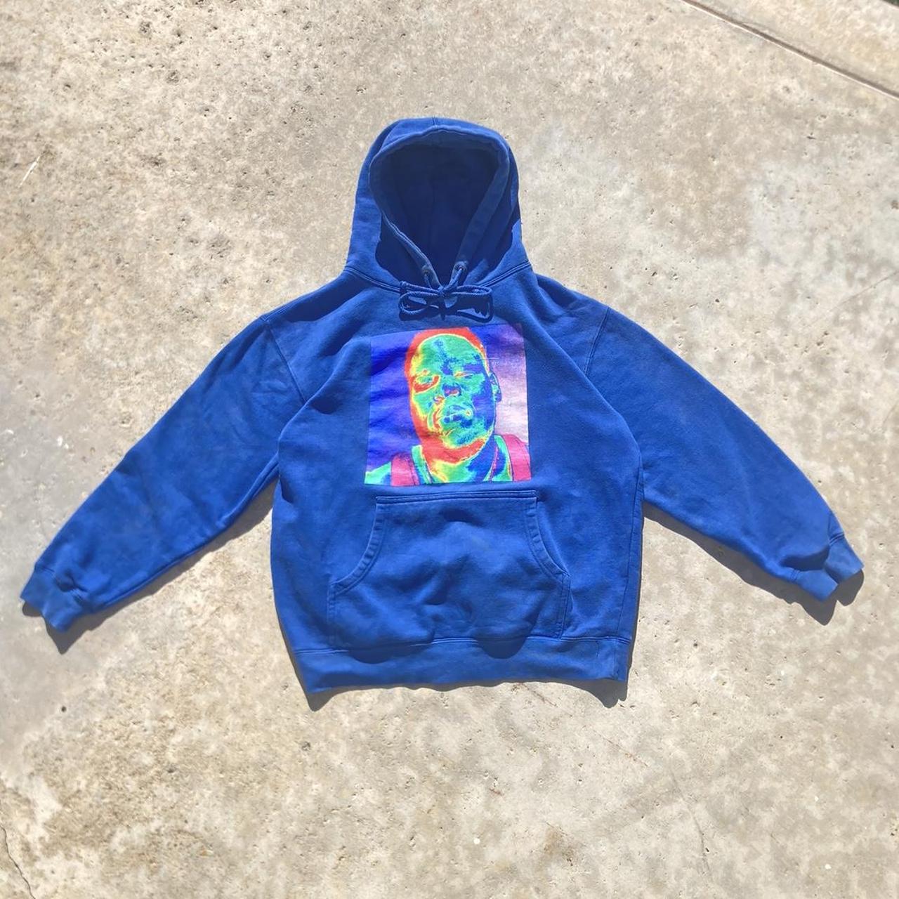 Brockhampton Men's Blue and Green Hoodie