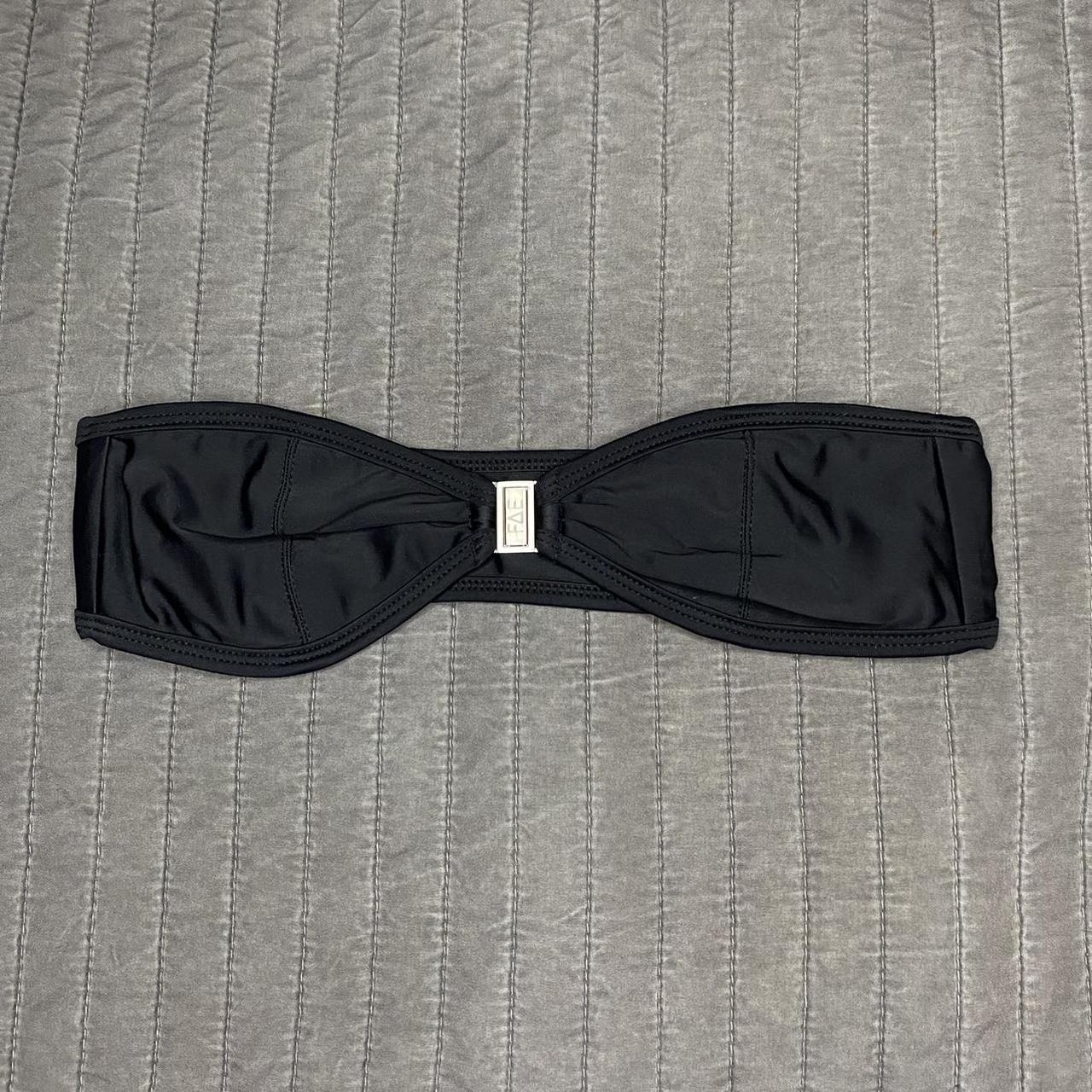 Fae House Tallara black strapless Bandeau Swim Top... - Depop