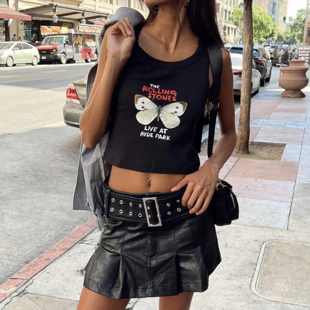 Princess Polly Women's Black Skirt Depop