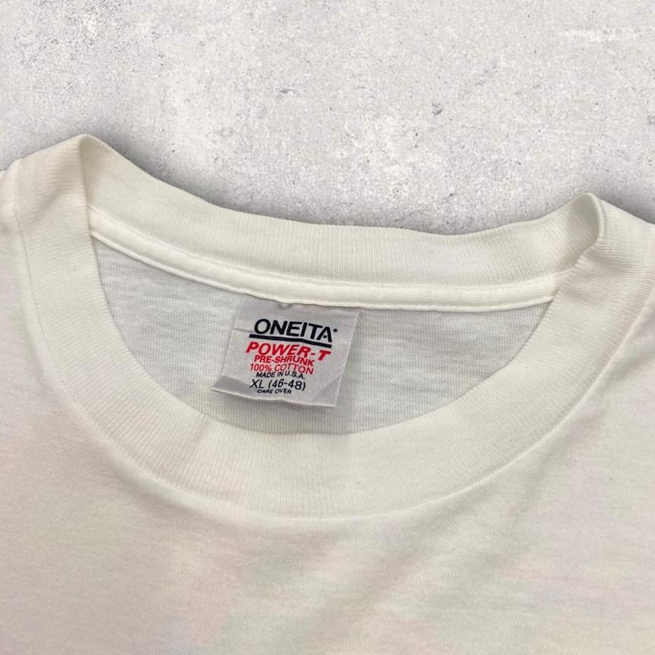 Oneita Men's White T-shirt | Depop