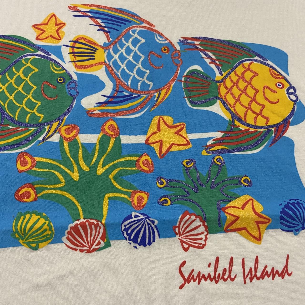 Tropical Fish T Shirt Mens Size XL Vintage 90s Coral - Depop