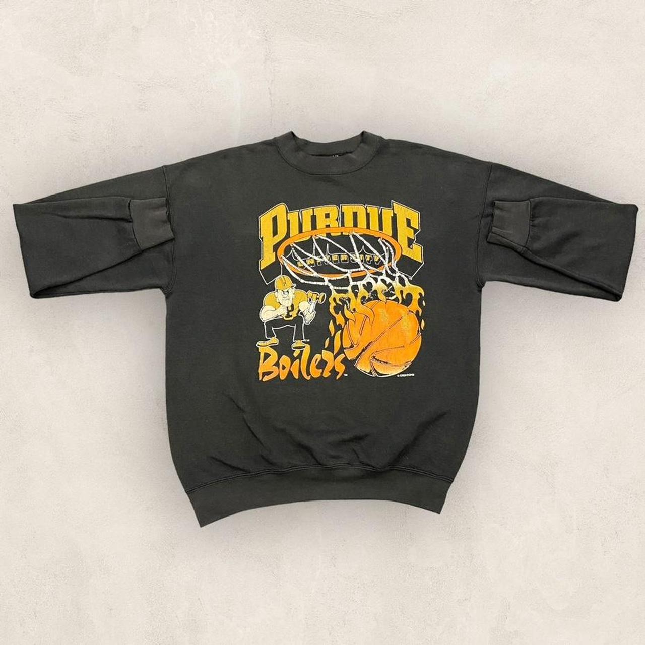 90s newest PURDUE UNIVERSITY BASKETBALL GRAPHIC SWEATSHIRT