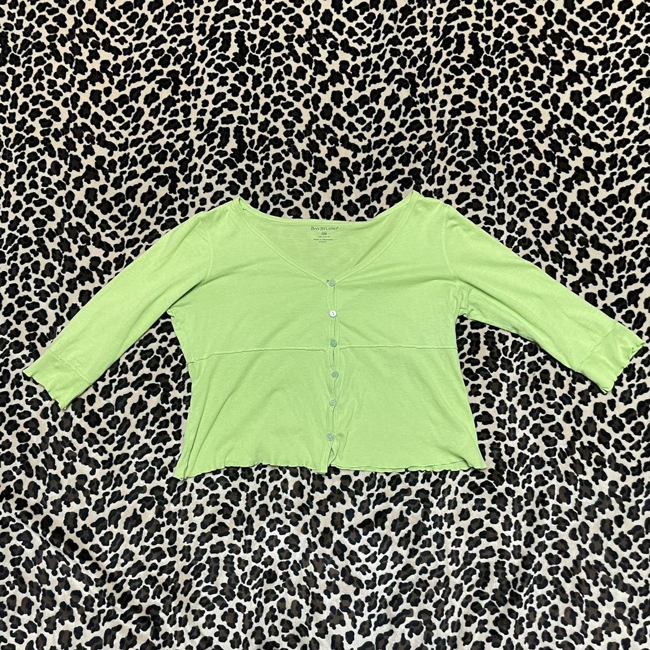 Dainty Neon Green Sweater -elbow length bright green... - Depop