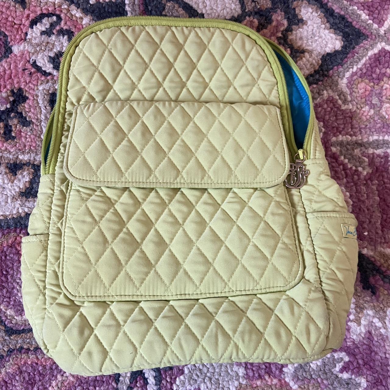 Very cute Vera Bradley lime green backpack... Depop