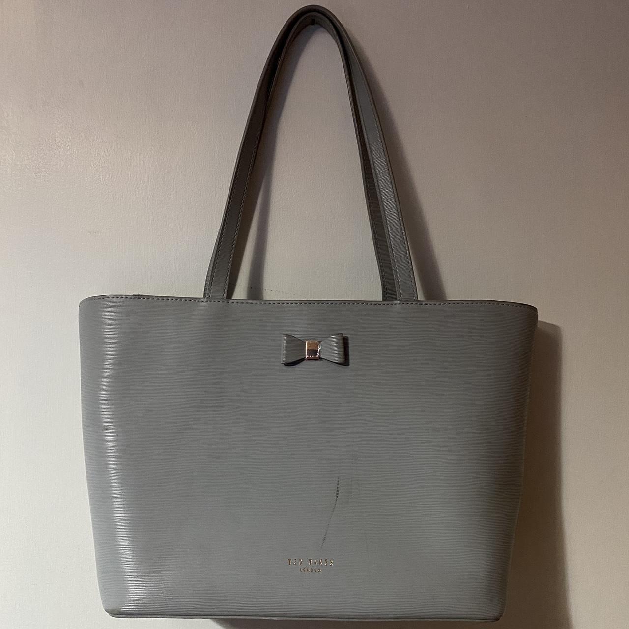 Ted Baker Grey Leather Tote Bag! This luxury ted... - Depop