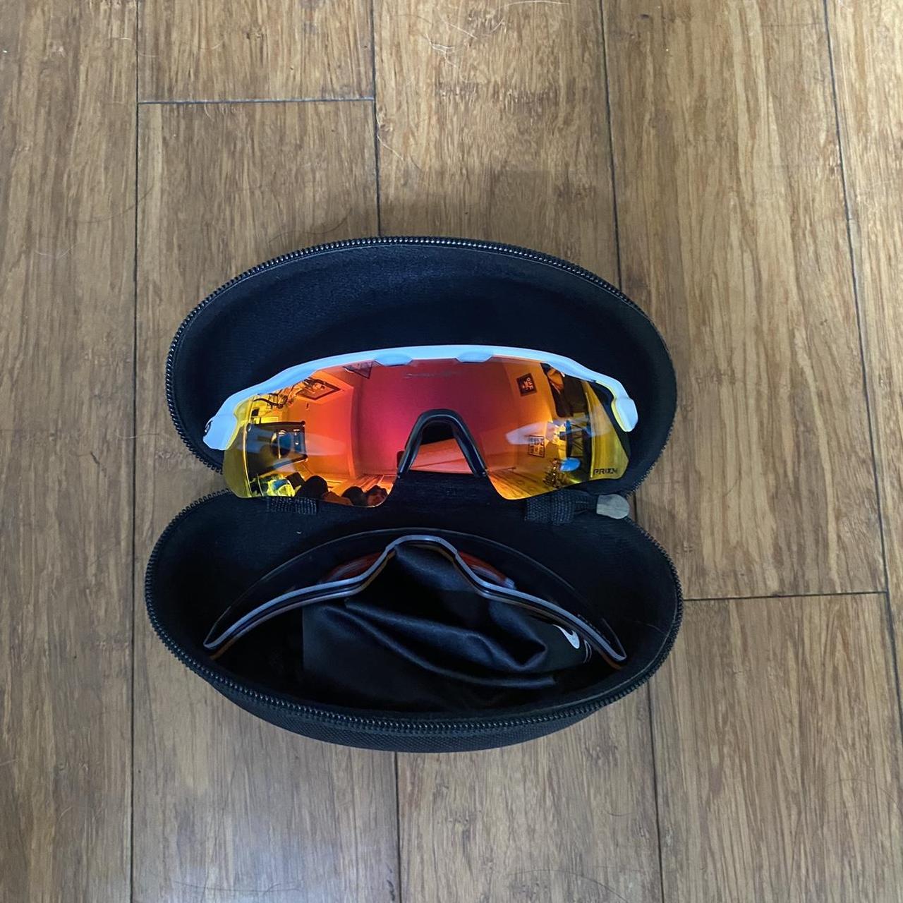 Red and white Prizm Oakley sunglasses Changeable... - Depop