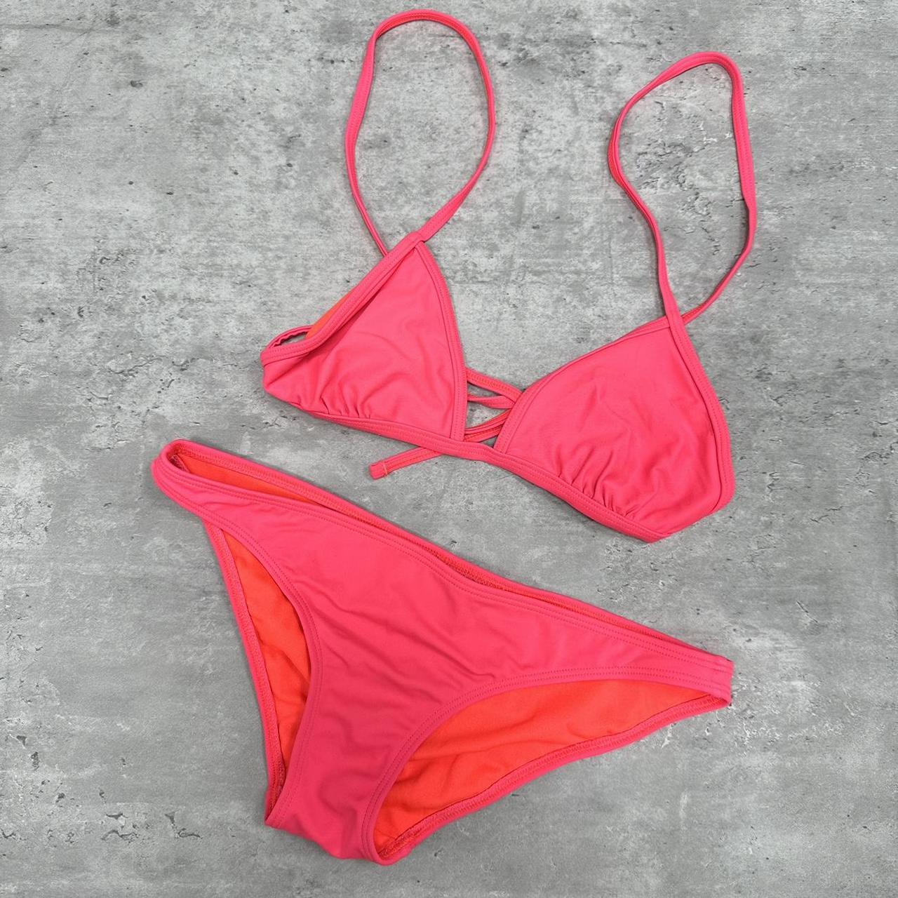 preloved hollister bikini set in bright... Depop