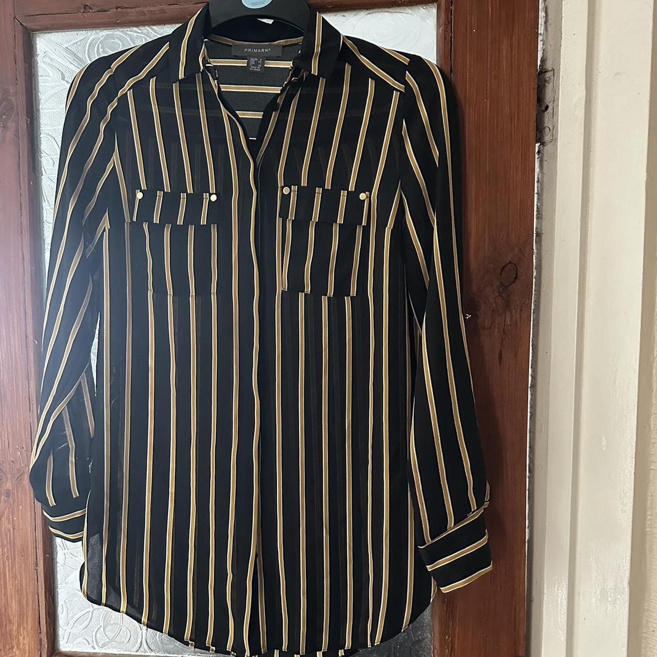 Black and white striped shirt clearance primark