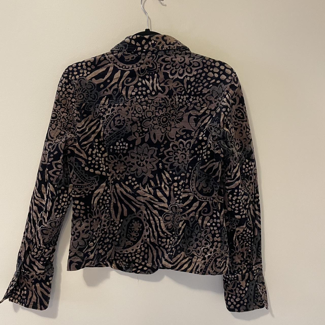 rockstar gf funky pattern tribal jacket brown... - Depop