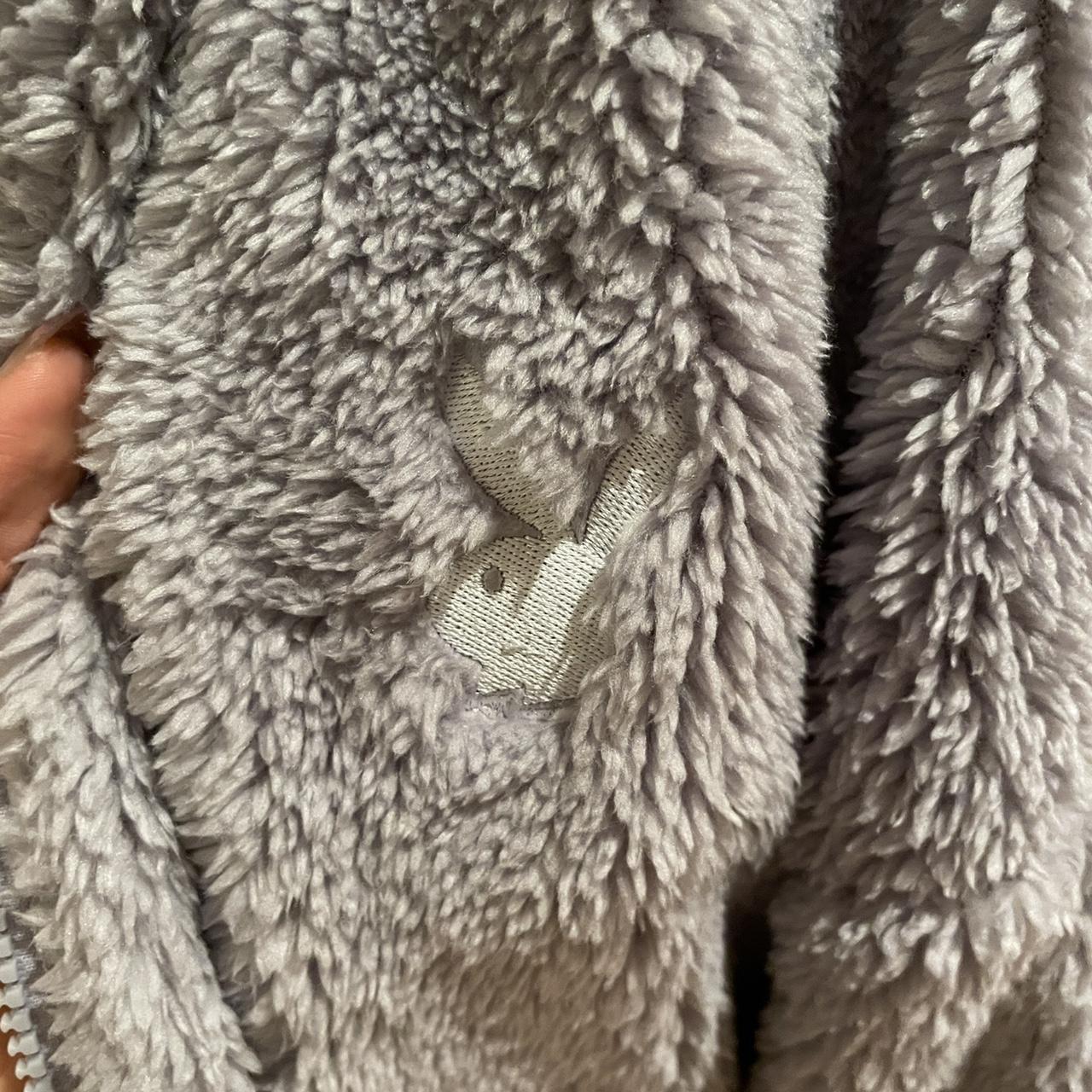 PRICE NEGOTIABLE Playboy fuzzy Sherpa zip up... - Depop