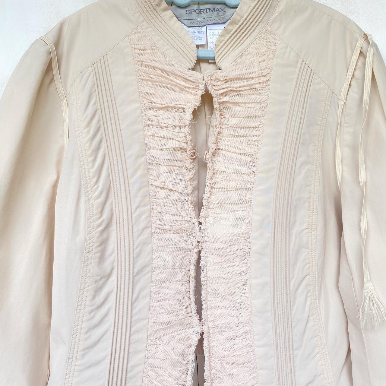 Sportmax Women's Cream and Pink Blouse (2)