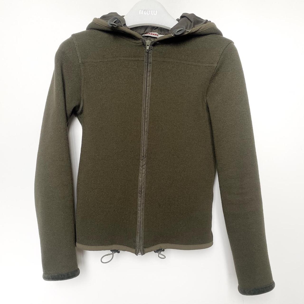 ジャケット・アウター 90s PRADA wool zip up hoodie dark gray Grey Cashmere blend zipper hoodie | PRADA