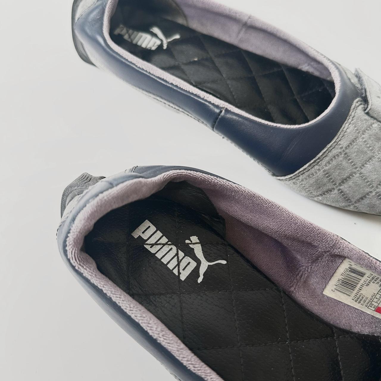 puma vintage sporty flats ballerinas navy Depop