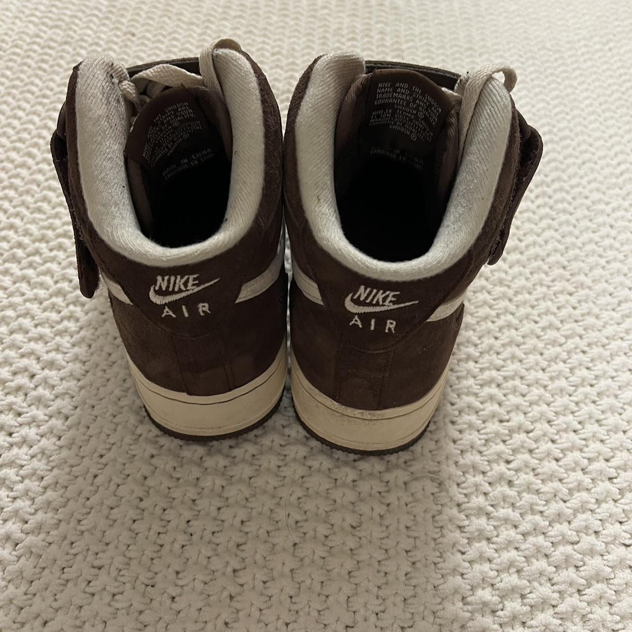 Nike Air Force 1 Mid '07 QS Chocolate/Cream Brown - Depop