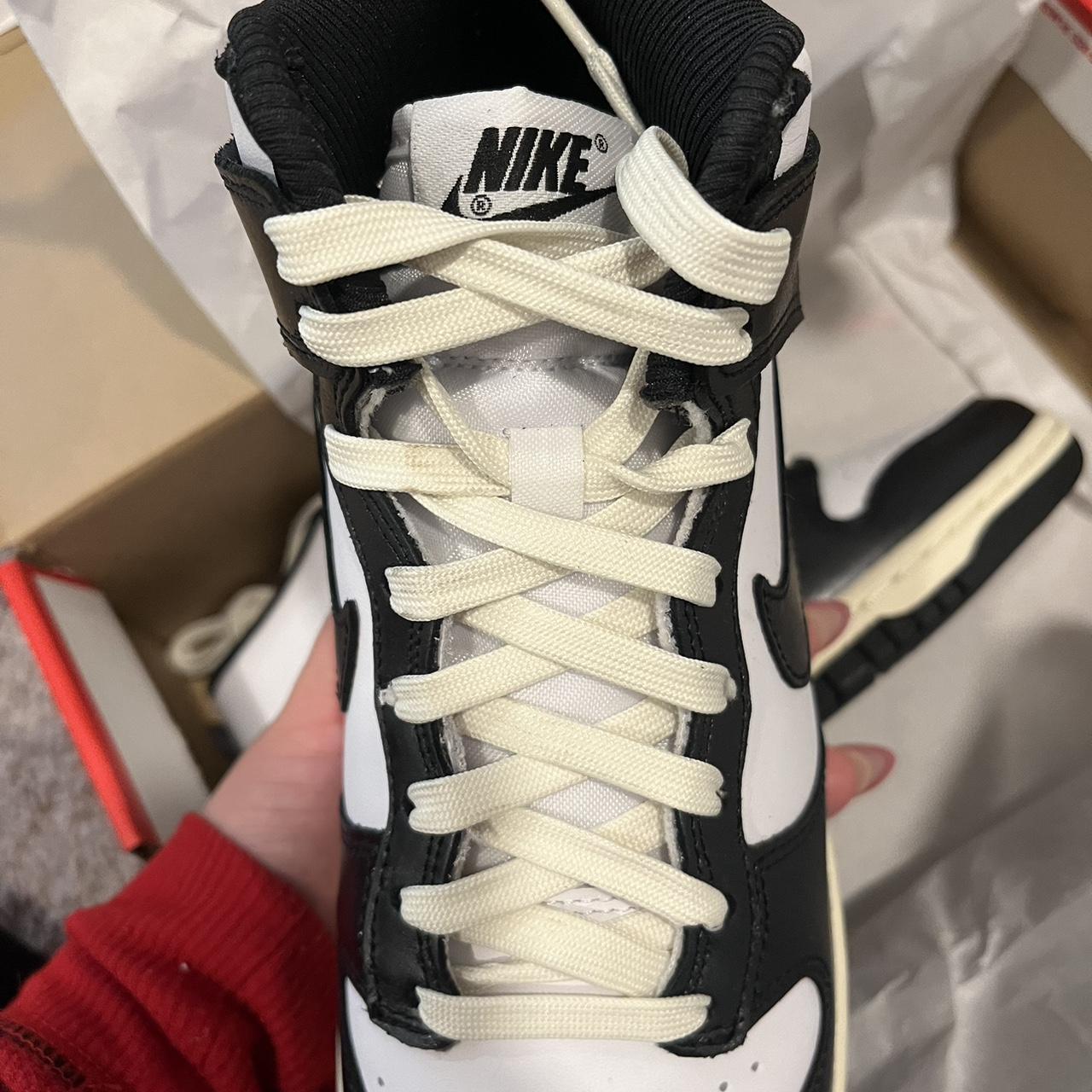 Vintage Nike black and coconut milk. High Dunks... Depop