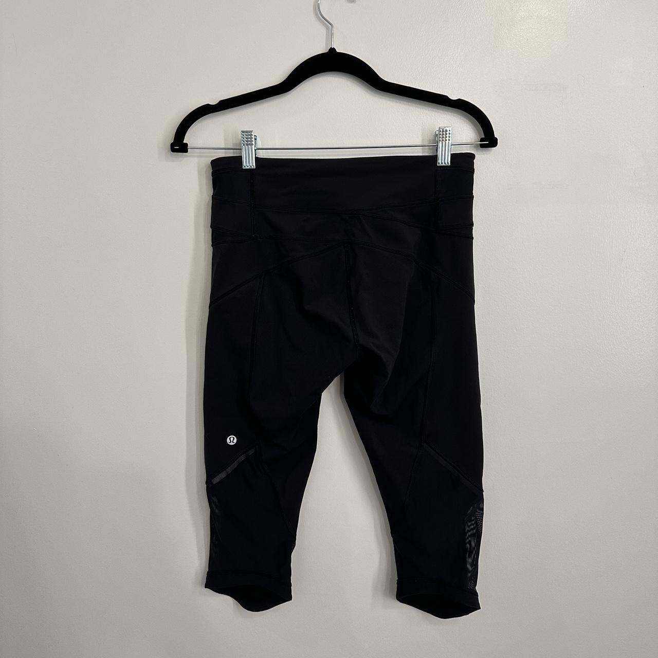 Black Lululemon Leggings with zipper pockets and - Depop
