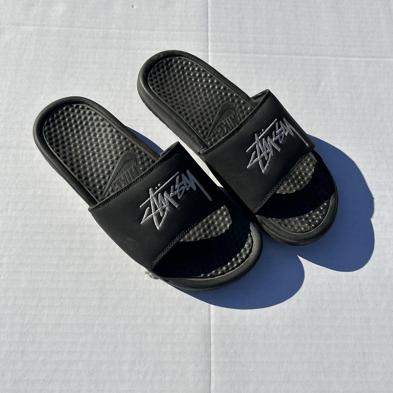 Stussy x Nike Slides Size 8 Used - Depop