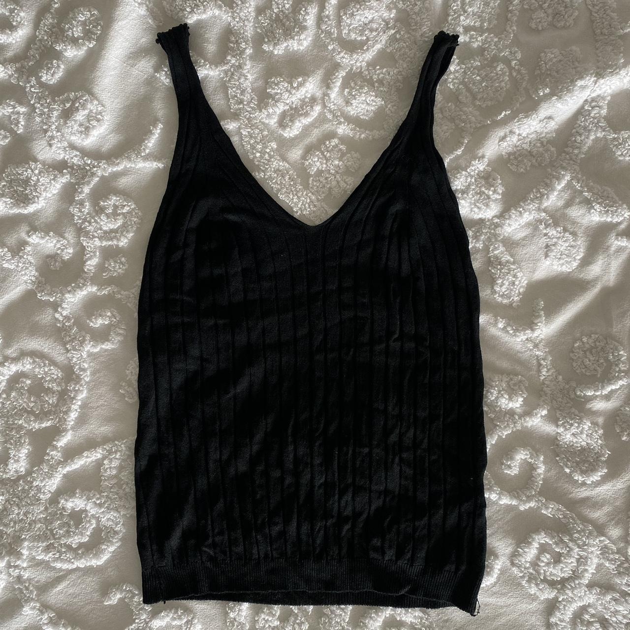Black Stretch Velvet Cropped Camisole SMALL Whimsy - Depop