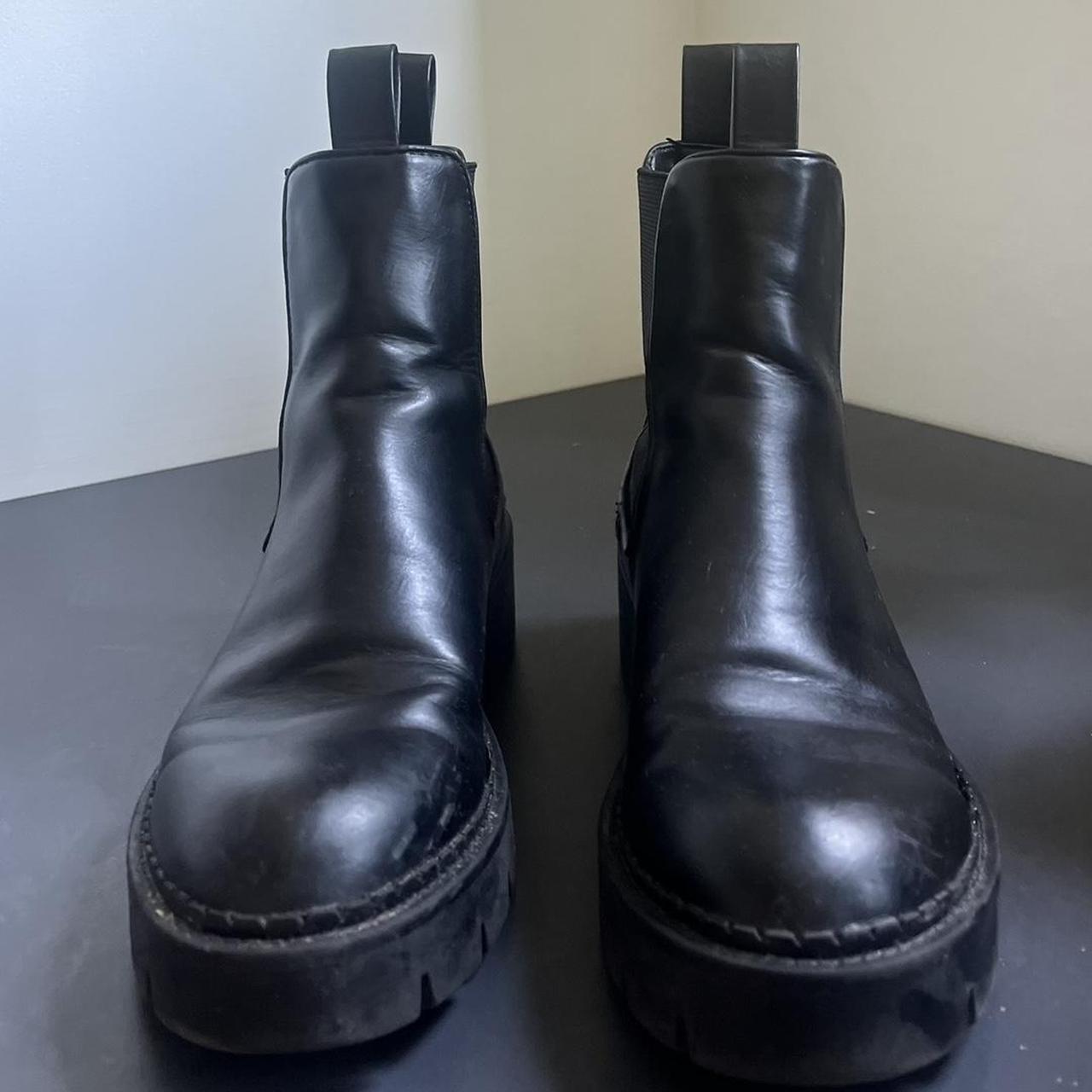 Black Chelsea boots from ASOS, Pullbear collection. - Depop