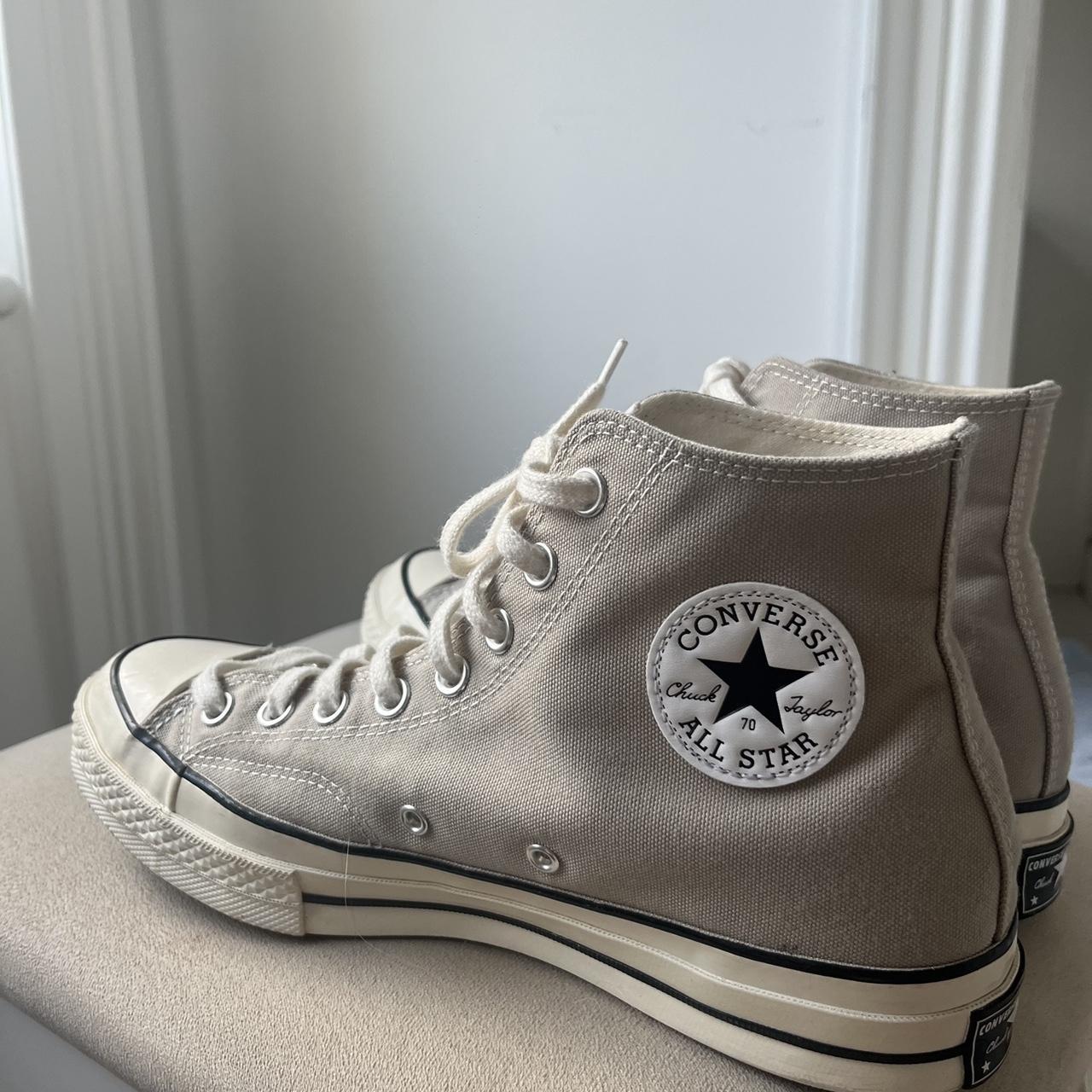 Brand new unisex grey converse, perfect condition,... - Depop