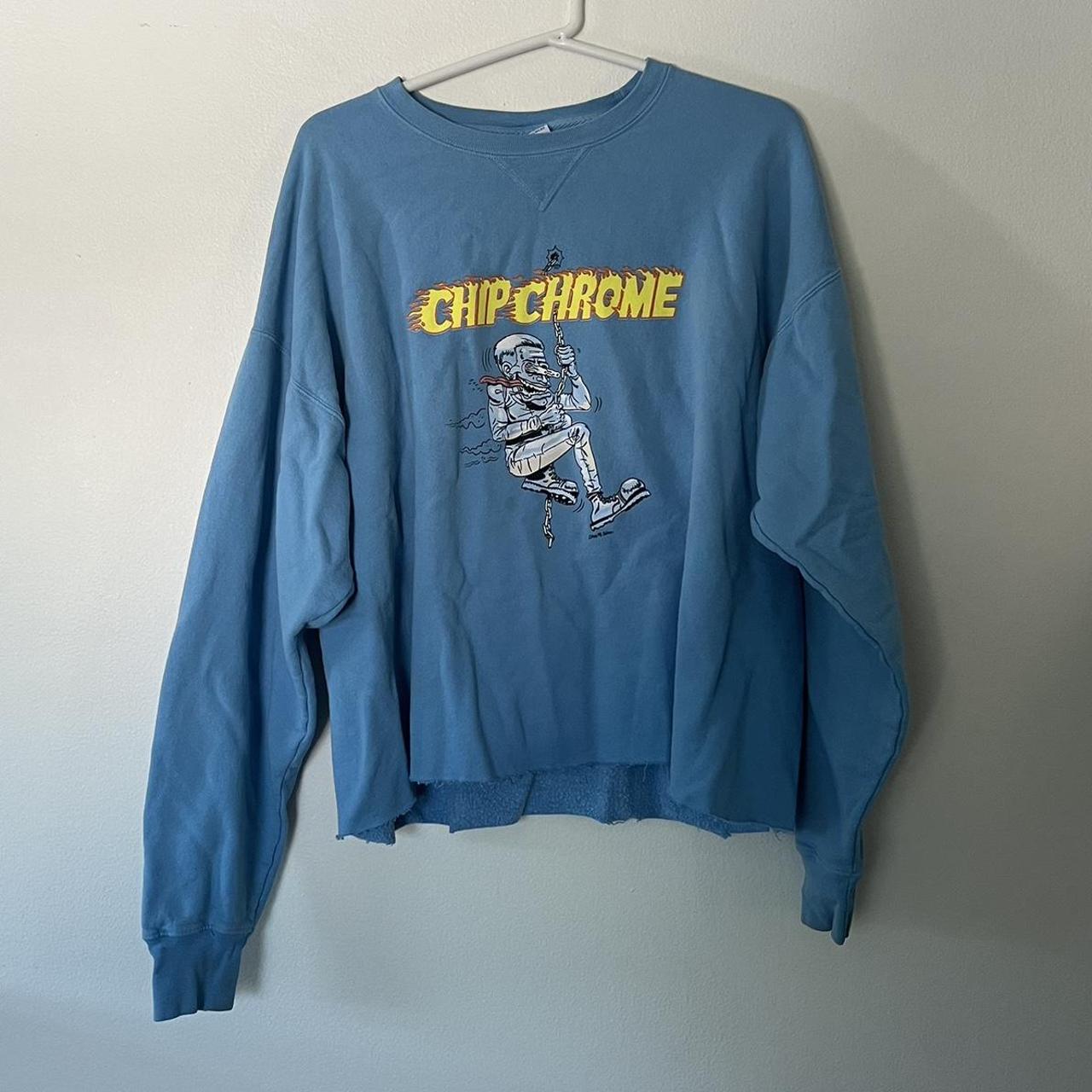 Chip Chrome mic swing crewneck sweater Nicely faded... - Depop