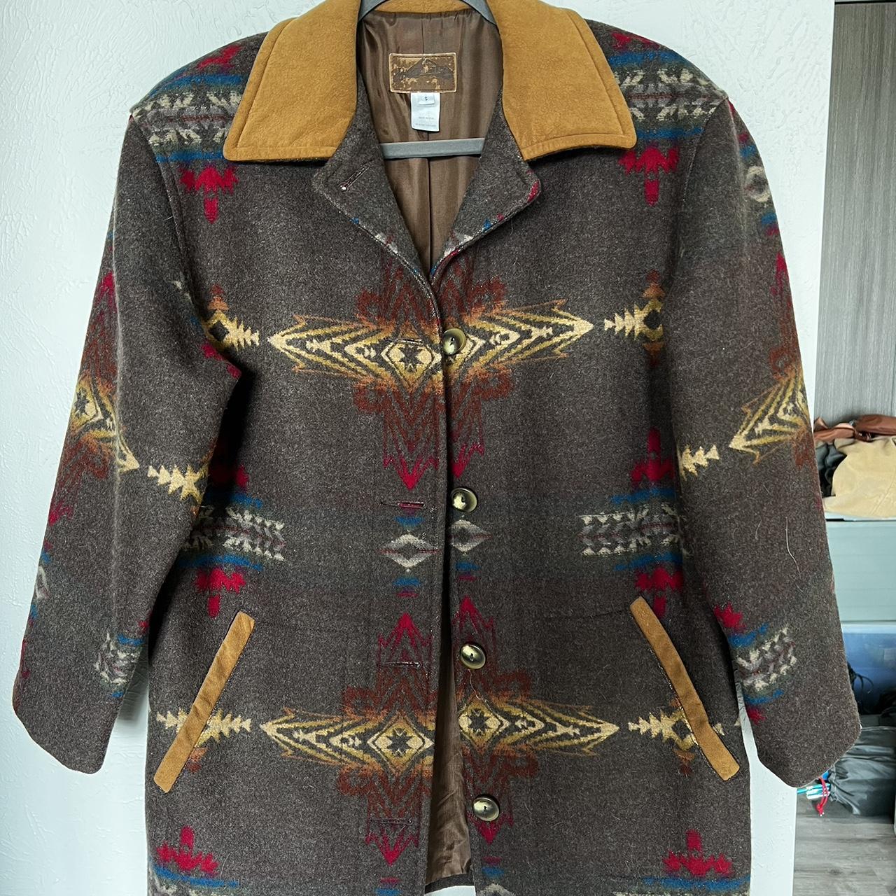 Vintage Pendleton western coat super tick wool outer... - Depop