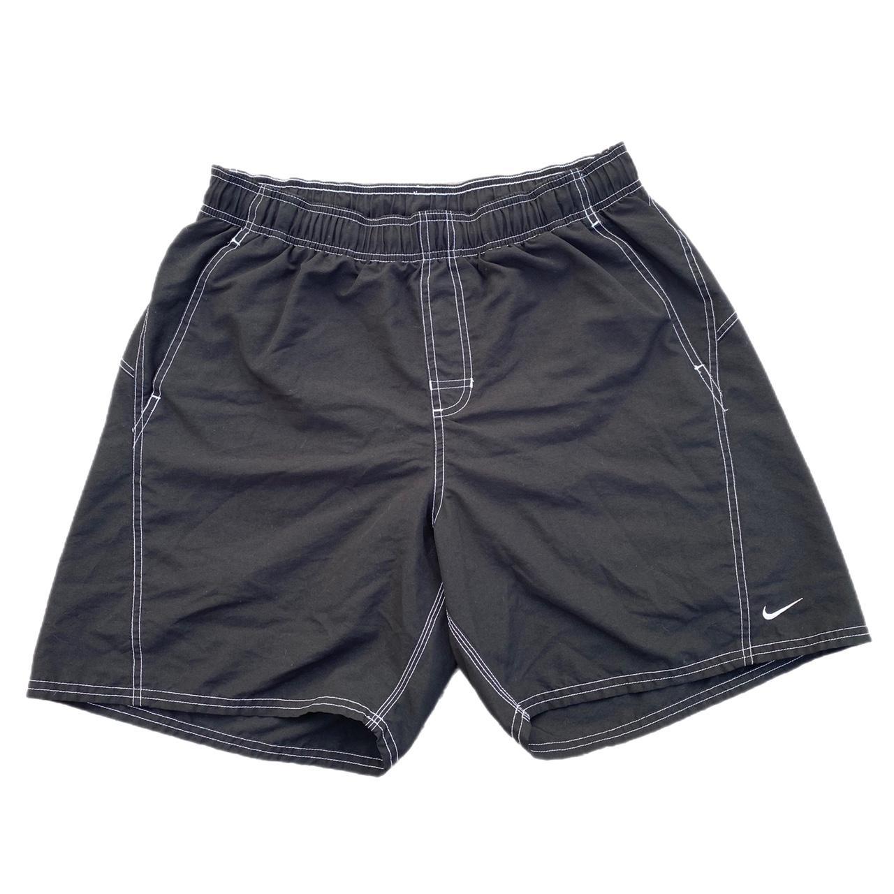 Nike Men's Black and White Swim-briefs-shorts