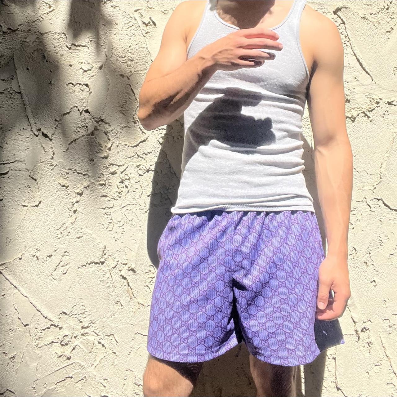 Purple Gucci bravest shorts