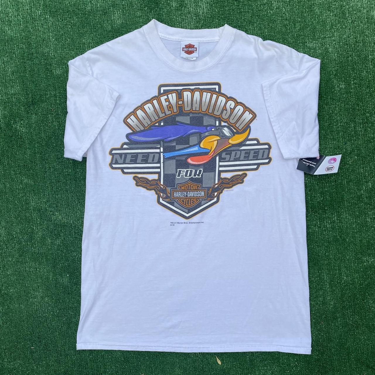 Harley Davidson Men's White T-shirt | Depop