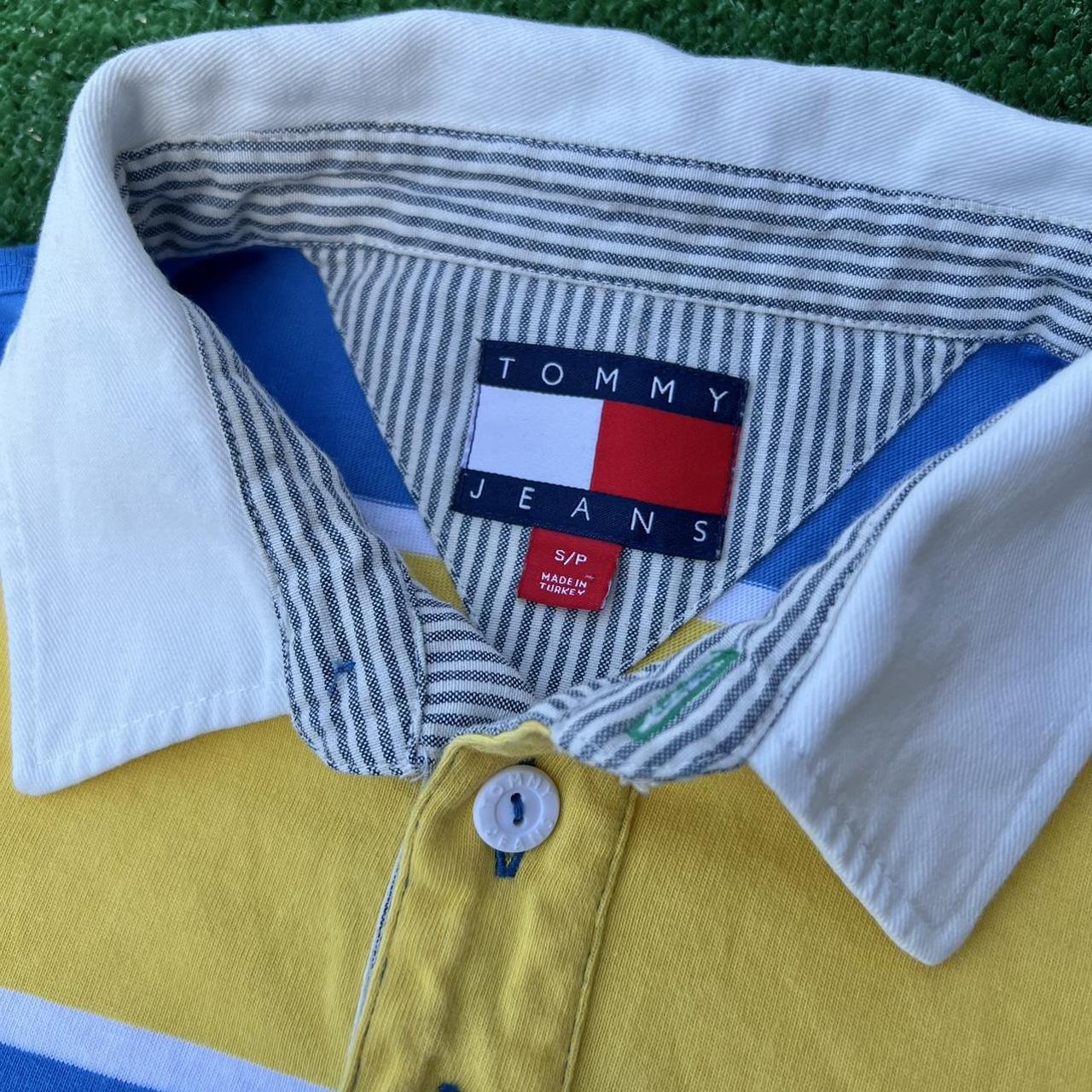 Vintage Tommy Hilfiger Shirt Mens Large Blue Rugby Polo Casual