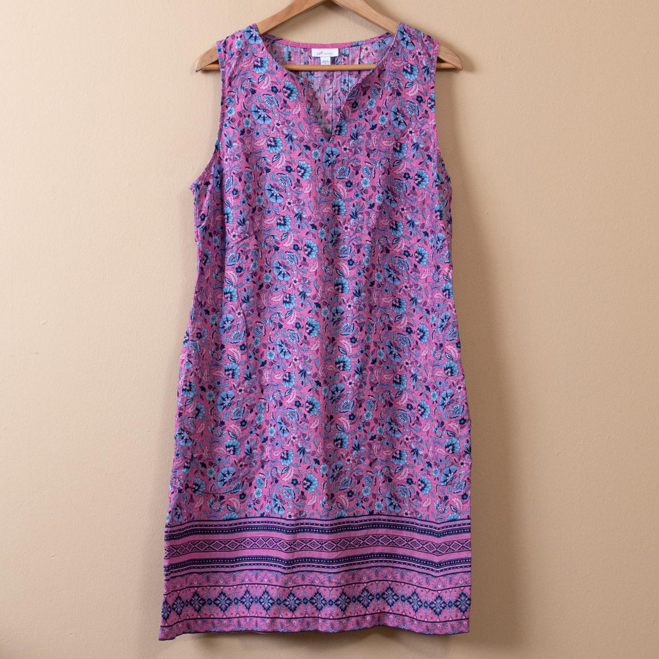 Lavender linen sleeveless dress by J. Jill. - Depop