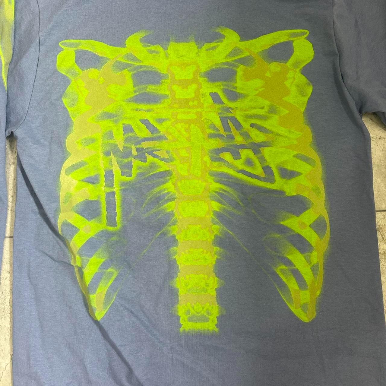 Stussy Rib Cage 3M Longsleeve Tee Storm Blue - IN | Depop