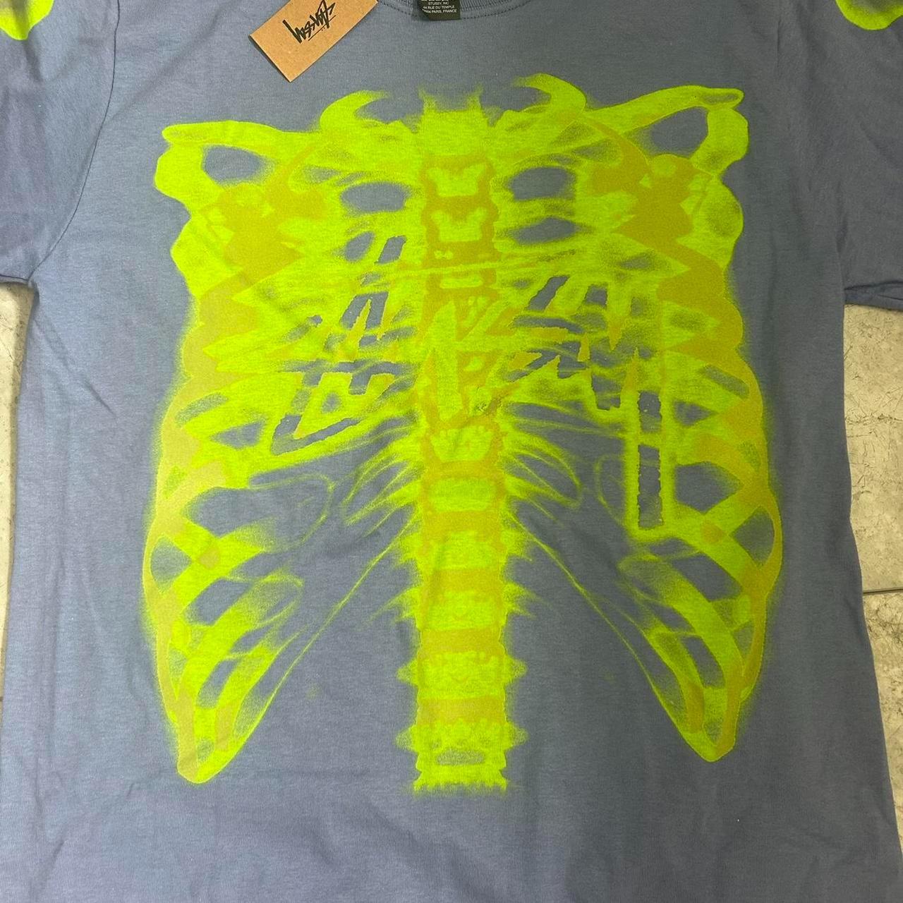 Stussy Rib Cage 3M Longsleeve Tee Storm Blue - IN | Depop